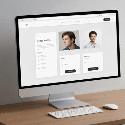 Modern website interface design with clear navigation and intuitive elements