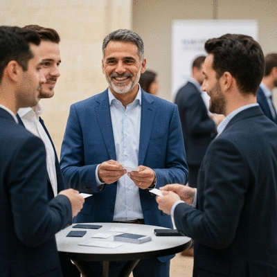 People networking at a local business event in Avignon