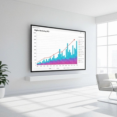 Detailed graph showing digital marketing ROI metrics